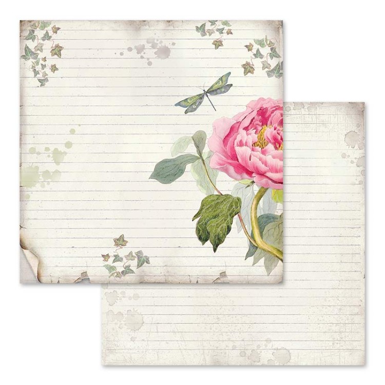 Zestaw papierów Letters &amp; Flowers 30x30cm Stamperia SBBL22-8.jpg