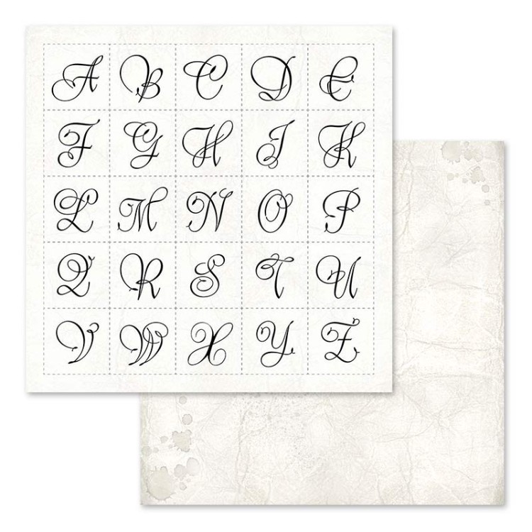 Zestaw papierów Letters &amp; Flowers 30x30cm Stamperia SBBL22-10.jpg