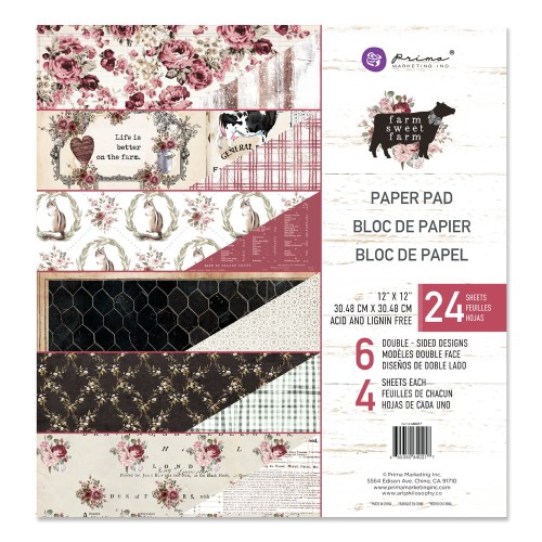 Zestaw papierów Farm Sweet Farm 30x30 Prima Marketing 640217.jpg