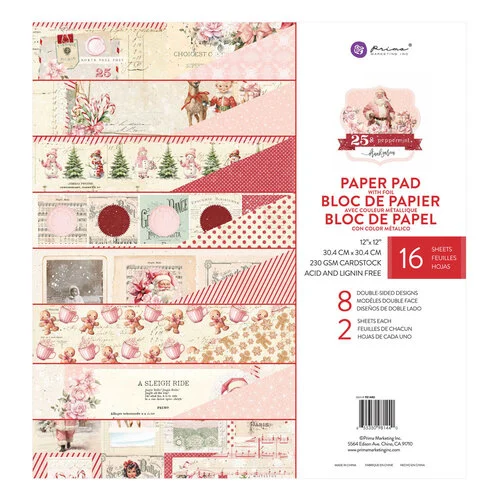 Zestaw papierów 25 &amp; Peppermint 30x30 Prima Marketing (981440) 981440.webp