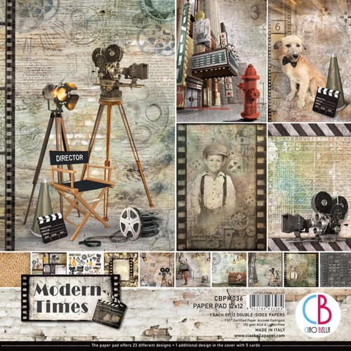Zestaw papierów - Modern Time - 30x30cm /12 szt Ciao Bella CBPM036.jpg