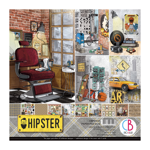 Zestaw papierów - Hipster - 30x30cm /12 szt Ciao Bella SBPM035.jpg