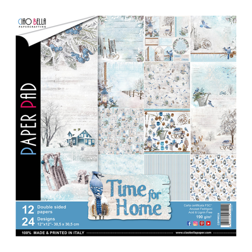 Zestaw papierów - Time for Home - 30x30cm /12 szt Ciao Bella CBPM024.jpg