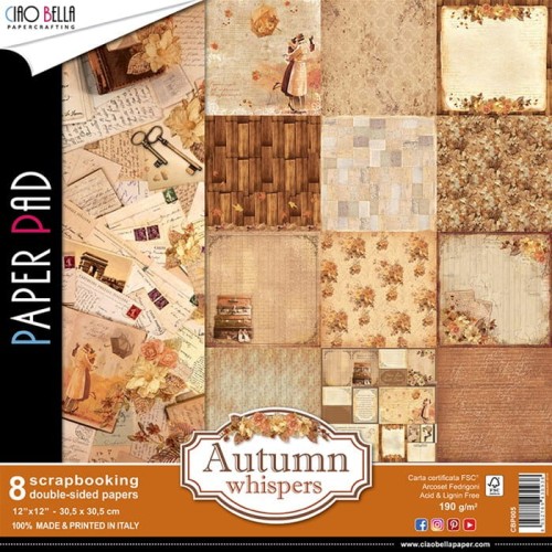 Zestaw papierów - Autumn whispers - 30x30cm /8 szt Ciao Bella cbp005.jpg