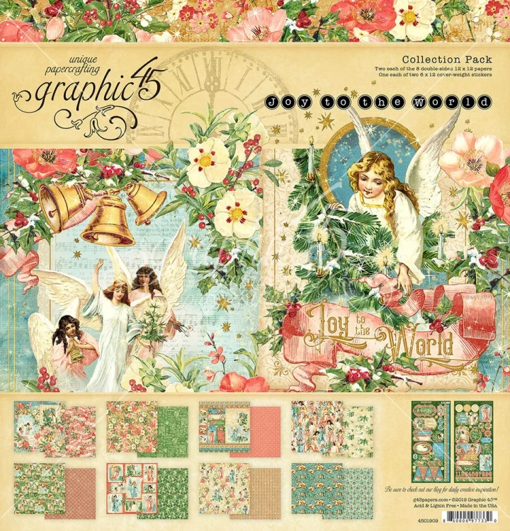 Zestaw papierów do scrapbookingu 30x30 Joy to the World - Collection Pack - Graphic45 4501909.webp