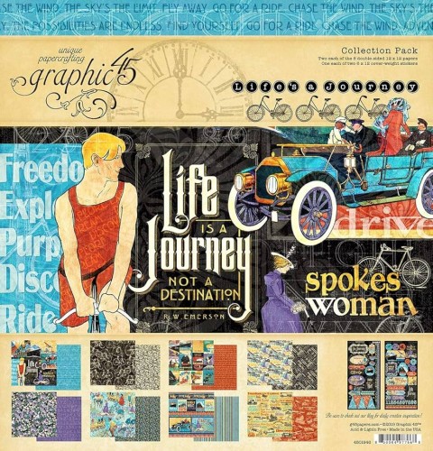 Zestaw papierów do scrapbookingu 30x30 Life's a Journey - Collection Pack - Graphic45 4501946.jpg