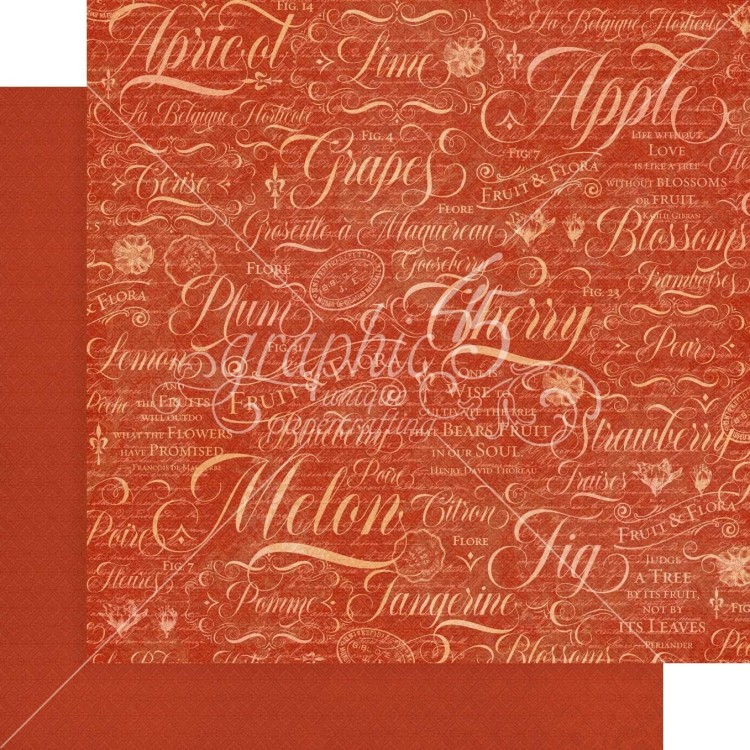 Zestaw papierów do scrapbookingu 30x30 Fruit &amp; Flora - Patterns Pack - Graphic45 4502001-5.jpg