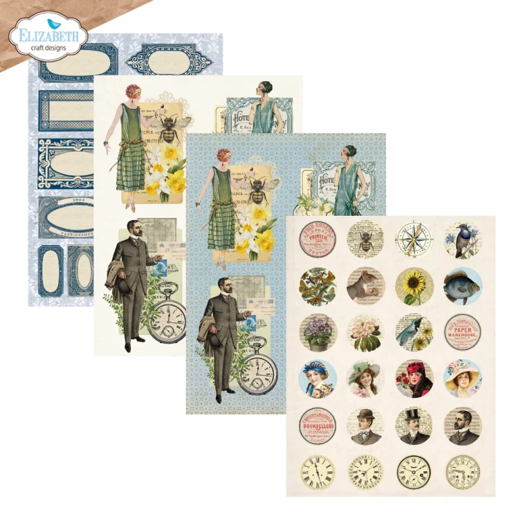 Zestaw papierów do scrapbookingu 15x21 Everyday Ephemera - ELIZABETH craft designs (PS02) PS02-06.webp