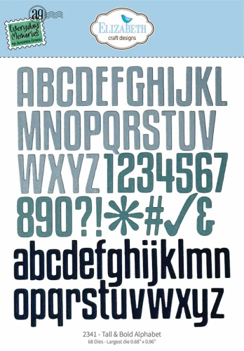 Zestaw wykrojników - Tall &amp; Bold Alphabet - ELIZABETH craft design 2341-01.webp