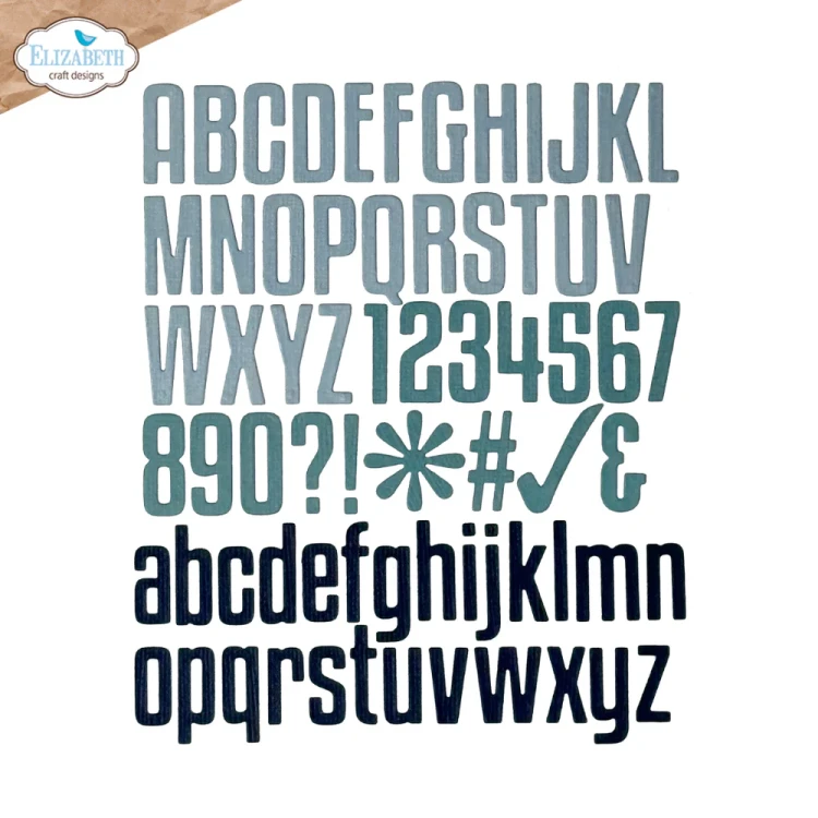 Zestaw wykrojników - Tall &amp; Bold Alphabet - ELIZABETH craft design 2341-02.webp