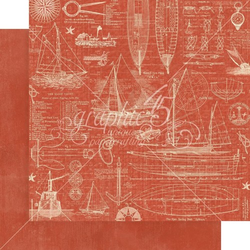 Zestaw papierów do scrapbookingu 30x30 Catch of the Day - Patterns Pack - Graphic45 4502177-1.jpg