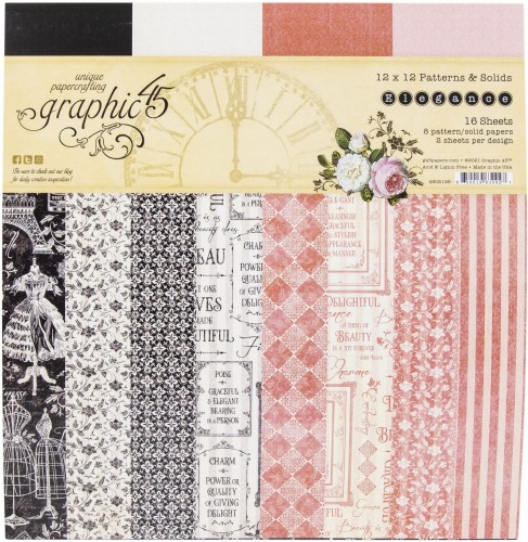 Zestaw papierów do scrapbookingu 30x30 Elegance - Patterns Pack - Graphic45 4502196.jpg
