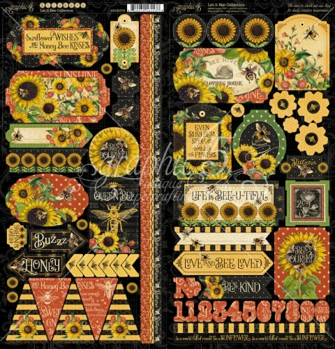 Zestaw naklejek Let it Bee - Graphic45 4502379.webp