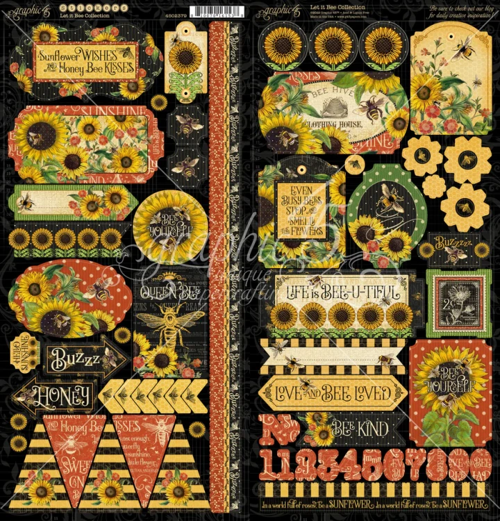 Zestaw naklejek Let it Bee - Graphic45 4502379.webp