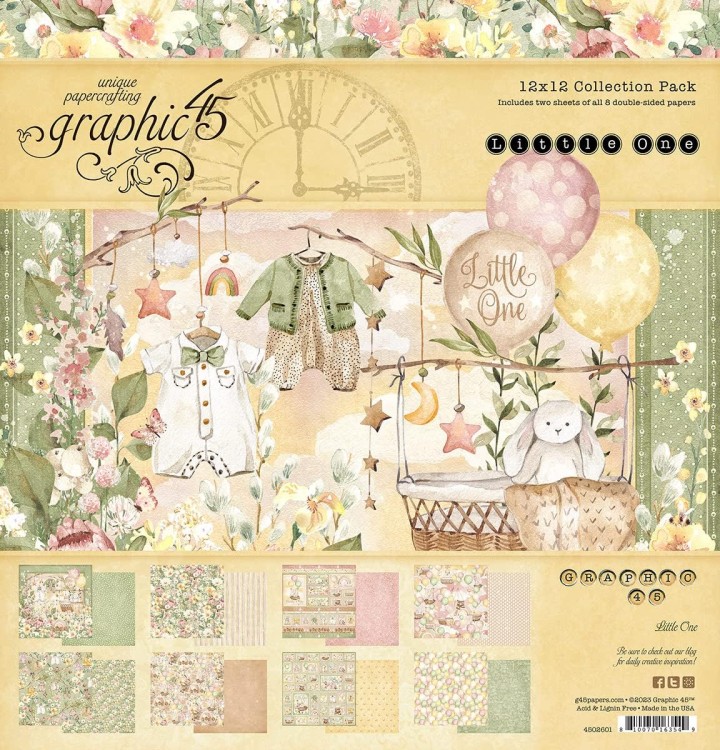 Zestaw papierów do scrapbookingu 30x30 Little One- Collection Pack - Graphic45 4502601.jpg
