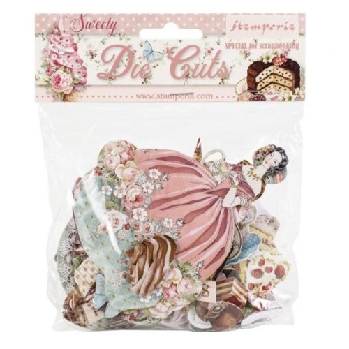 Chipboard - Zestaw wyciętych elementów "Sweety" (59 szt) - Stamperia (DFLDC20)