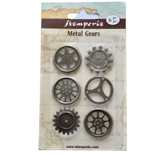 Metalowe koła zębate (zestaw) - 6 szt Stamperia