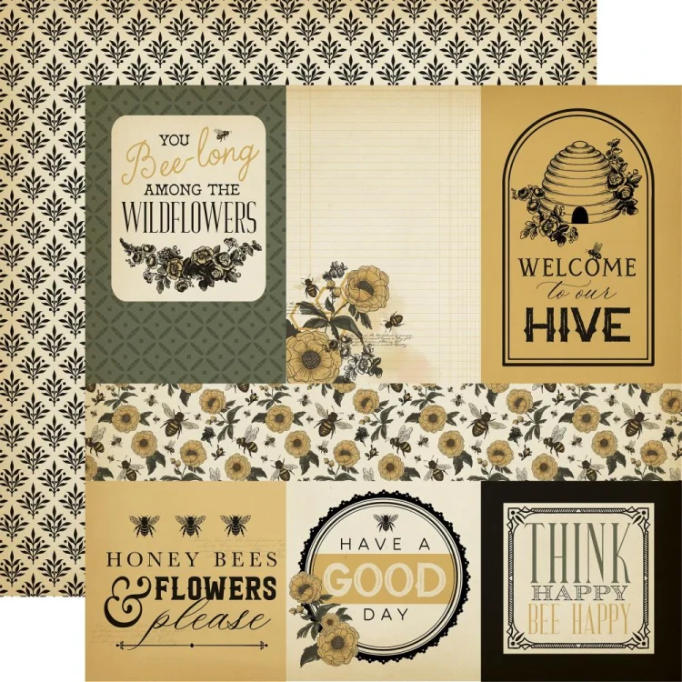 Carta_Bella_Honey_Bee_12_x_12_Collection_Kit_cbhb450016_Multi_Journaling_Cards.webp