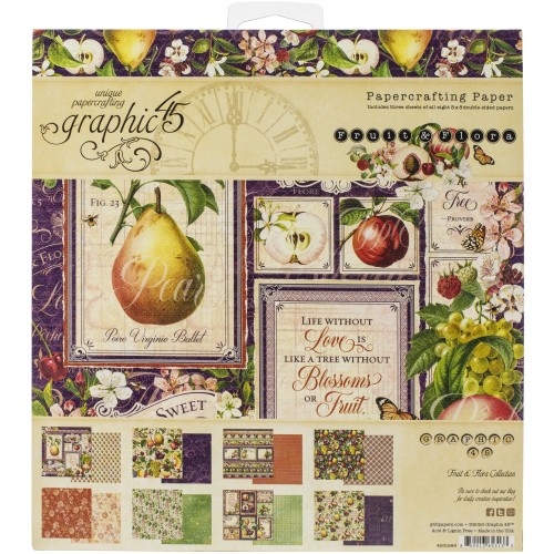 Zestaw papierów do scrapbookingu 20x20 Fruit &amp; Flora - Graphic45 4501999.jpeg