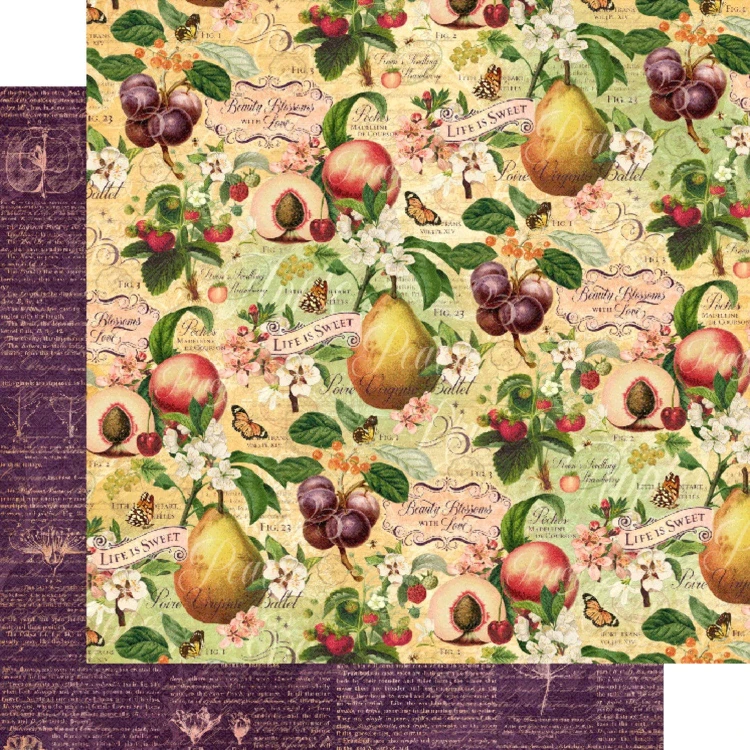 Zestaw papierów do scrapbookingu 20x20 Fruit &amp; Flora - Graphic45 4501999-8.jpeg
