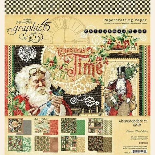 Zestaw papierów do scrapbookingu 20x20 Christmas Time - Graphic45 (4502118) 4502118.webp