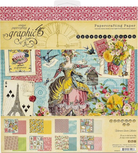 Zestaw papierów do scrapbookingu 20x20 Ephemera Queene - Graphic45 (4502103) 4502103.jpg