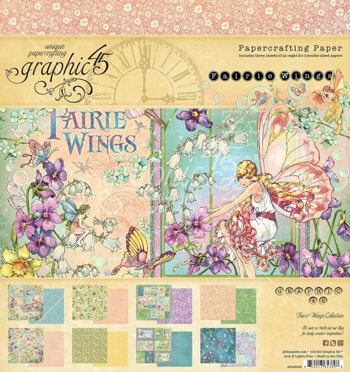 Zestaw papierów do scrapbookingu 20x20 Fairie Wings - Graphic45 4502082.jpg