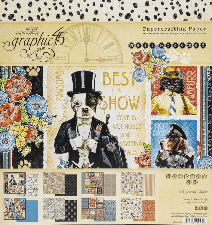 Zestaw papierów do scrapbookingu 20x20 Well Groomed - Graphic45 4502265.jpg