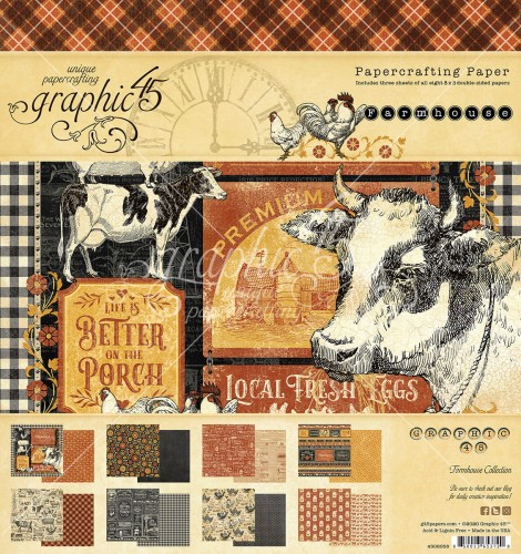 Zestaw papierów do scrapbookingu 20x20 Farmhouse - Graphic45 4502058.jpg