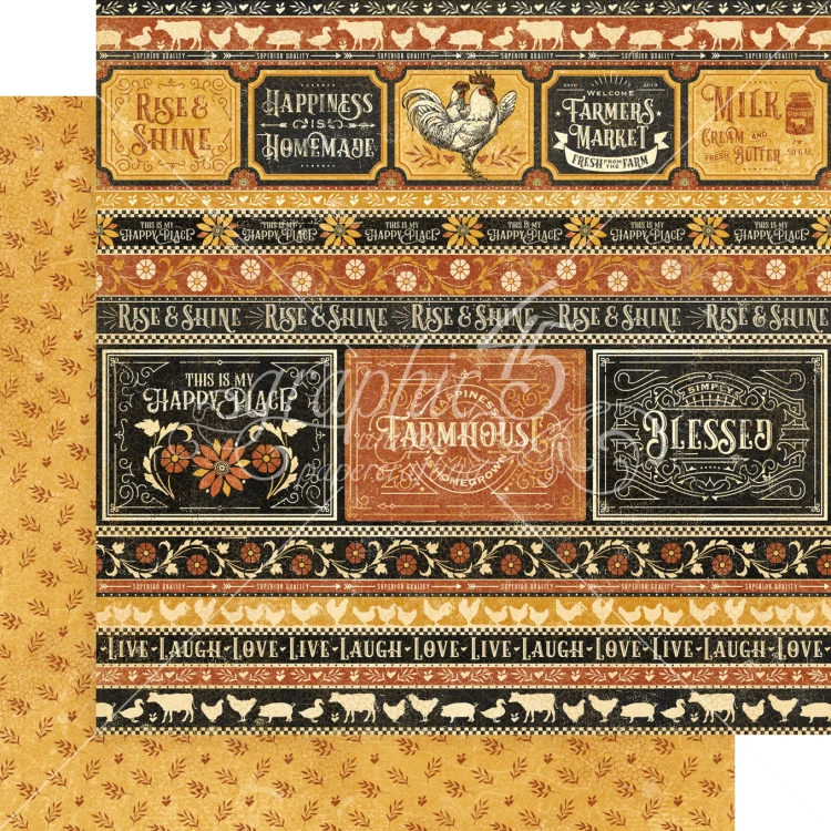 Zestaw papierów do scrapbookingu 20x20 Farmhouse - Graphic45 4502058-4.jpg