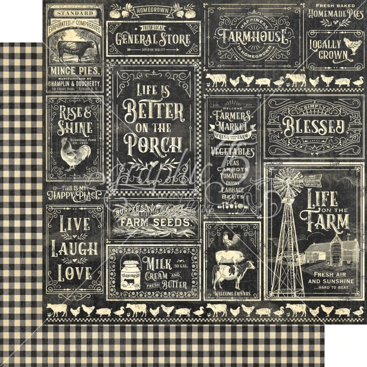 Zestaw papierów do scrapbookingu 20x20 Farmhouse - Graphic45 4502058-6.jpg