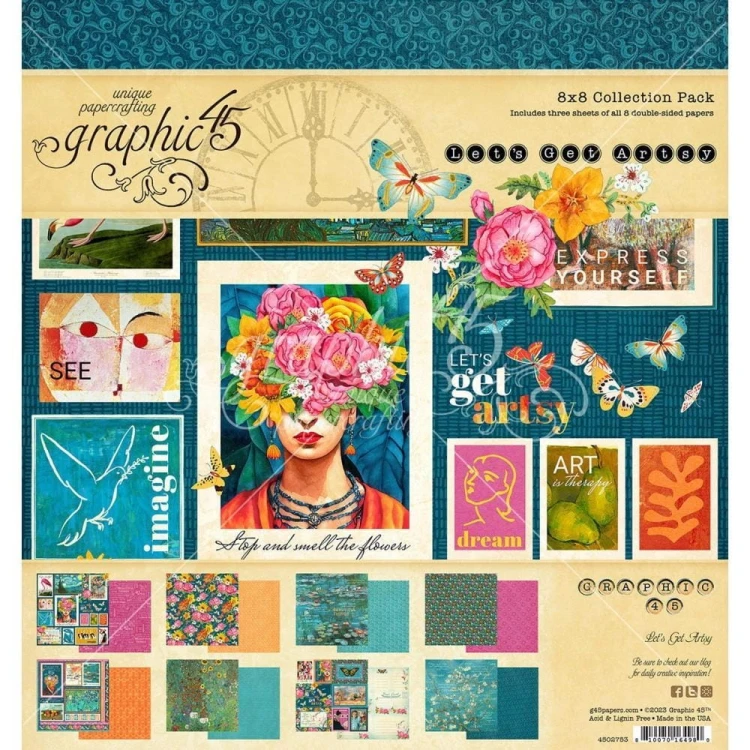 Zestaw papierów do scrapbookingu 20x20 Let's Get Artsy - Graphic45 4502753.jpg