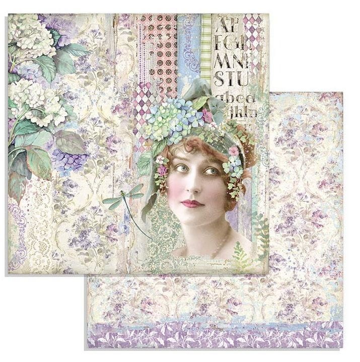 Zestaw papierów - Hortensia 8 x 8" 10szt Stamperia SBBS15-8.jpg