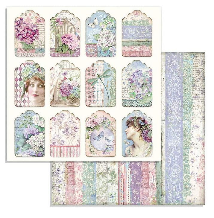 Zestaw papierów - Hortensia 8 x 8" 10szt Stamperia SBBS15-1.jpg