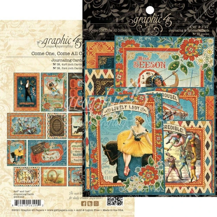 Zestaw Journaling Cards - Come One, Come All - Graphic45 4502312.jpg