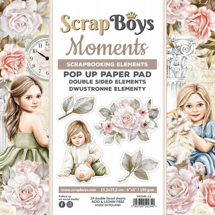 Zestaw papierów 15x15 z elementami do wycięcia Pop-up - Moments - ScrapBoys MOME-11.jpg