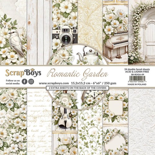 Zestaw papierów do scrapbookingu 15x15 Romantic Garden - ScrapBoys SB-ROGA-09.jpg
