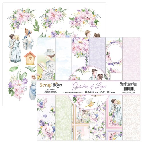 Zestaw papierów do scrapbookingu 20x20 Garden of Love - ScrapBoys 590957.jpg