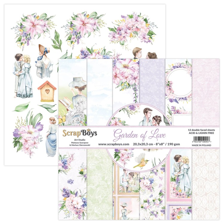Zestaw papierów do scrapbookingu 20x20 Garden of Love - ScrapBoys 590957.jpg