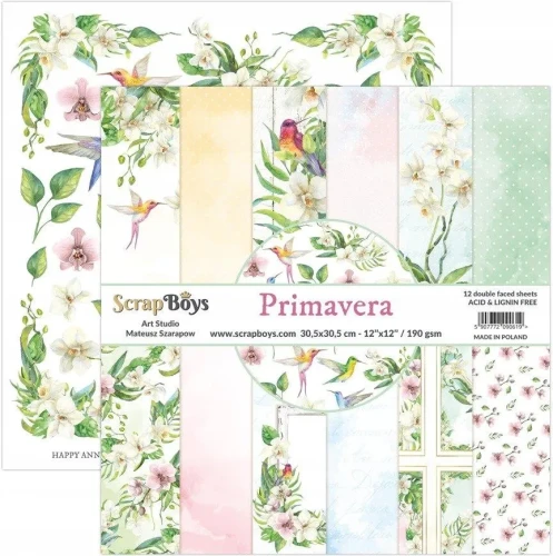 Zestaw papierów do scrapbookingu 30x30 Primavera - ScrapBoys PRIM.webp