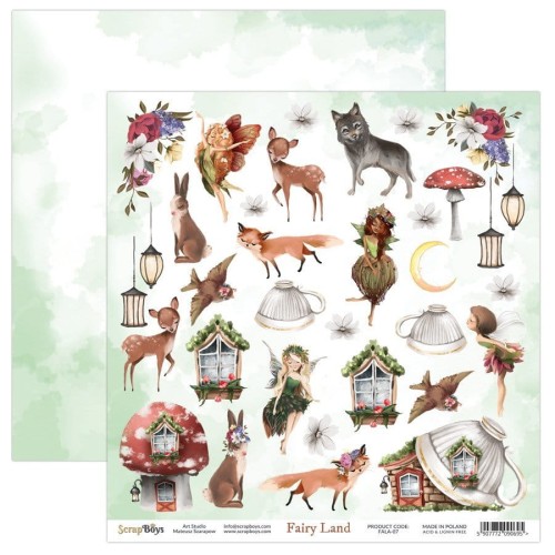 Arkusz papieru do scrapbookingu 30x30 Fairy Land 07 - ScrapBoys FALA-07.jpg