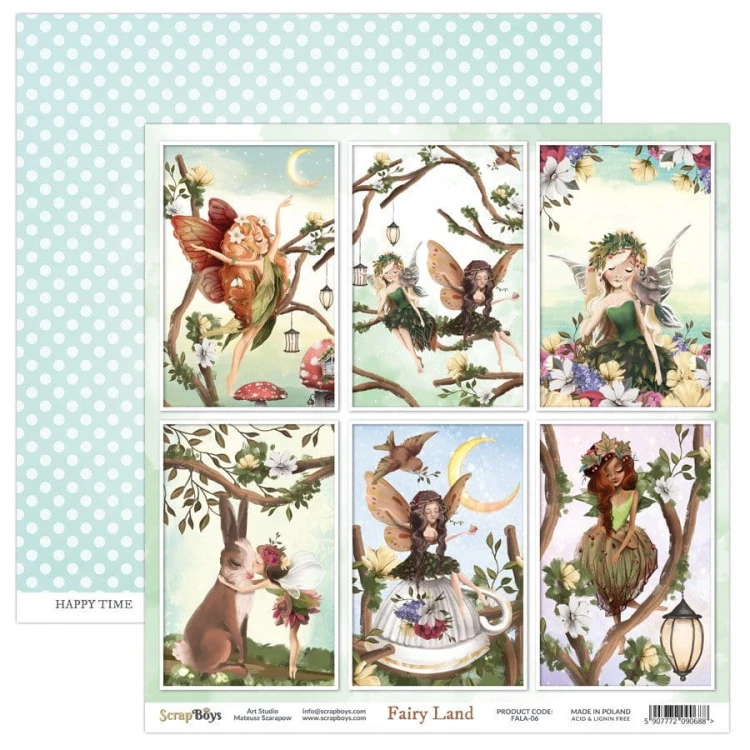 Arkusz papieru do scrapbookingu 30x30 Fairy Land 06 - ScrapBoys FALA-06.jpg