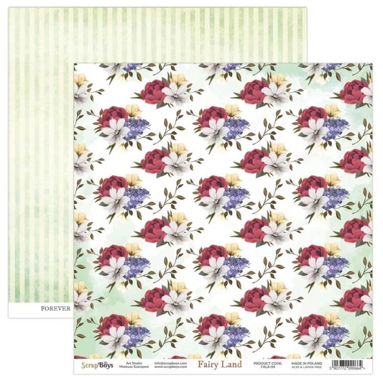 Arkusz papieru do scrapbookingu 30x30 Fairy Land 04 - ScrapBoys FALA-04.jpg