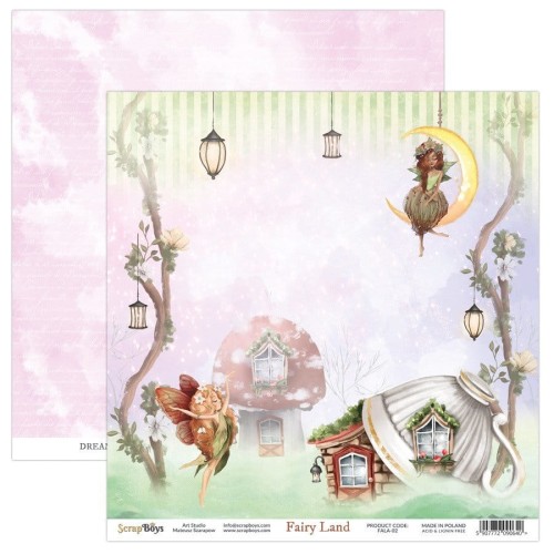 Arkusz papieru do scrapbookingu 30x30 Fairy Land 02 - ScrapBoys FALA-02.jpg