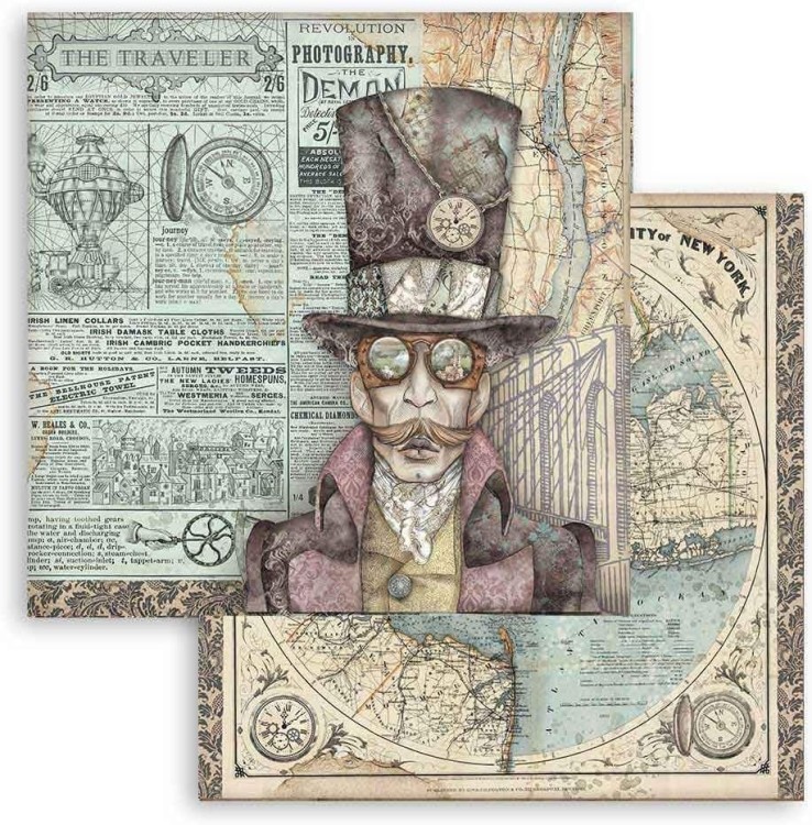 Zestaw papierów Sir Vagabond 30x30cm Stamperia SBBL80-2.jpg