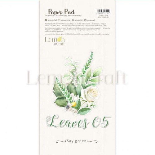 Zestaw papierów do scrapbookingu 15x30 Leaves 05 - LemonCraft (LEM-LEAVES 05)