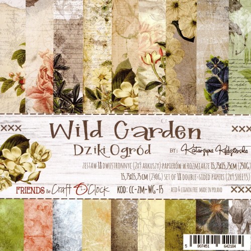 Zestaw papierów 15x15 Wild Garden - Craft O'Clock CC-ZM-WG-F5.jpg