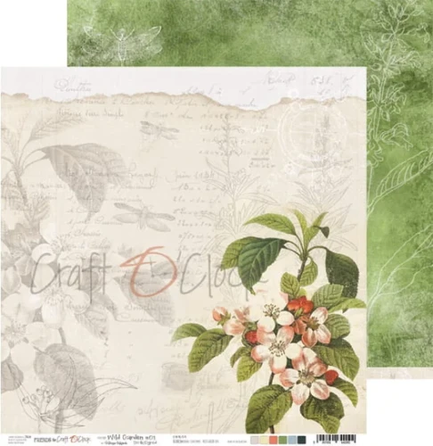 Arkusz papieru 30x30 Wild Garden 01 - Craft O'Clock CC-PD-WG-F5-01.webp
