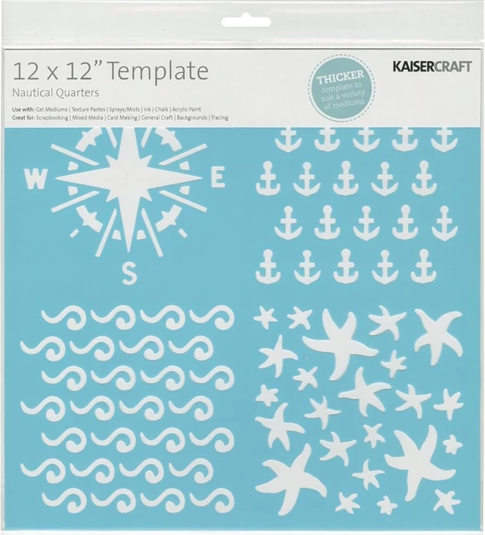 Maska szablon 30x30cm Nautical Quarters - Kaisercraft (T627)