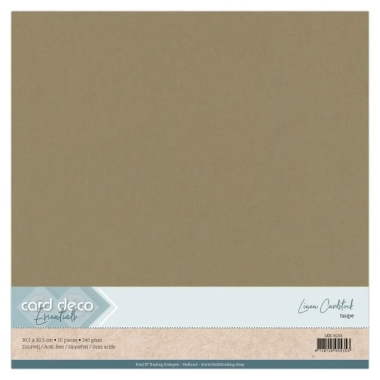 Karton dekoracyjny lniany 30,5 x 30,5 cm 10 arkuszy Ciemnoszary lkk-sc53.webp